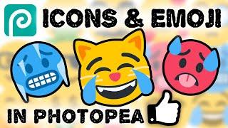 How to Add Icons and Emoji in Photopea - Super Quick and Easy Technique!