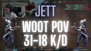 TH Wo0t POV Jett on Lotus 31-18 K/D (VALORANT Pro POV)