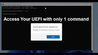 Как войти в BIOS/UEFI с помощью команды