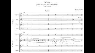 Frank Martin - Mass for double choir a cappella (score video)