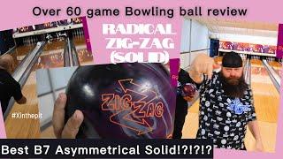 Radical Zig-Zag (solid) Full 50+ Game Bowling Ball Review!! //4k