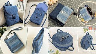 4 Old Jeans Ideas | DIY Denim Bags and Purse | Compilation | Bag Tutorial | Upcycle Craft