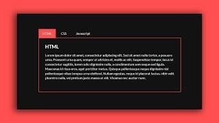 Tabs Using HTML and CSS | Pure CSS Animated Tabs