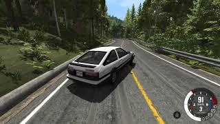 BeamNG Initial D Downhill In Akina