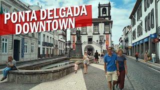 Azores  Walk - Cobblestone Streets, City Centre, Marina: Ponta Delgada Downtown, São Miguel