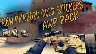 NEW  RMR 2020 gold stickers AWP  PACK  and m9 ruby v91++