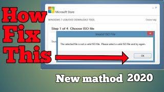 How to solve windows 7 USB tool the selected file is a not valid iso file...