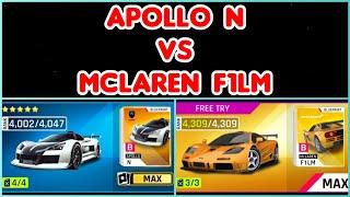 APOLLO N vs MCLAREN F1LM | MAX Comparison | Asphalt 9: Legends [TouchDrive]