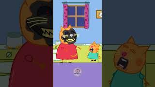 Candy Cat se equivocó de mamá #caricaturagraciosa #parodiadepeppapig #peppapig