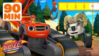 90 MINUTES of Blaze's Big Horn Rescues and Adventures! | Blaze and the Monster Machines