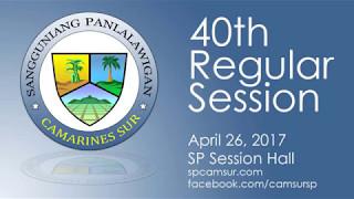 40th Regular Session April 26, 2017