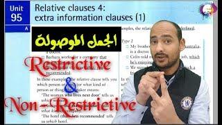 Unit 95 "Relative Clauses 4" extra information clauses 1 restrictive and non restrictive