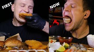 MUKBANGERS FIRST VS RECENT MUKBANG  ️