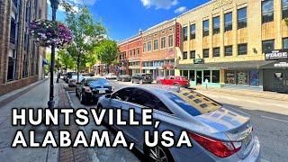 Huntsville, Alabama USA - Walking Tour of Downtown Huntsville - 4K