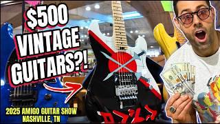 ‼️We went vintage guitar shopping at the 2025 Amigo Guitar Show with ONLY a $500 budget! | 4K