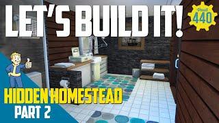 Vault 440 - LET'S BUILD IT! - Hidden Homestead - PART 2 (Fallout 4/PS4)