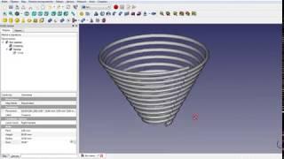 FreeCAD создание спирали, пружины [spiral, spring] верстак Part