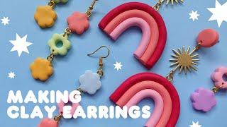 MAKING CLAY EARRINGS FOR THE FIRST TIME