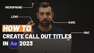 Create Callout Titles  In After Effects | Tutorial