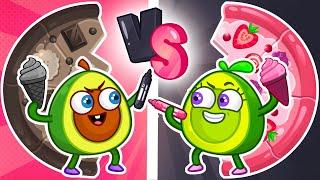 Black vs Pink Food Challenge || Funny Stories for Kids by Pit & Penny 