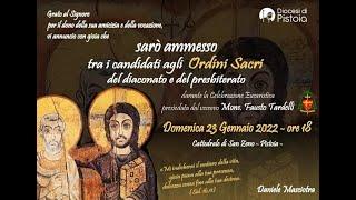 Ammissione agli ordini sacri di Daniele Masciotra 23/01/2022