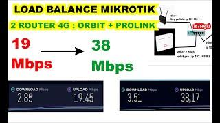 Load Balance Mikrotik 2 4G Orbit Router + prolink becomes 1 #MUNIRTV