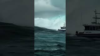 Fishing Boat’s Escape from a Massive Wave  #roughseas #scaryocean #ocean