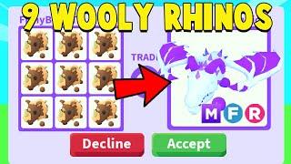 Trading 9 NEW WOOLY RHINO in Adopt Me!