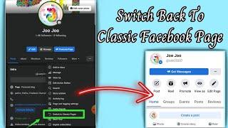 How To Switch Back To Classic Facebook Page | Profile Page To Classic Page ပြောင်းနည်း 2022