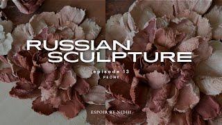 Russian Sculpture Wall Piece | Russian sculpture Peony flower from scratch, Sculpture painting panel