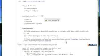 Ajouter le gadget de traduction de Google dans un site web