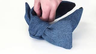 Headband KrasaJ | Ободок КрасаЖ | бант, синий джинс | bow, blue jeans.