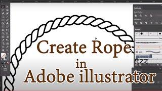 How to create rope brush in Illustrator. Adobe Illustrator tutorial. Only in 5 minute.