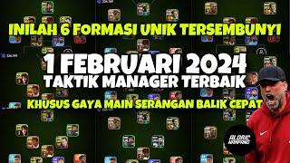 INILAH 6 FORMASI UNIK LANGKA KHUSUS GAYA MAIN SERANGAN BALIK CEPAT - Di eFootball 2024 Mobile