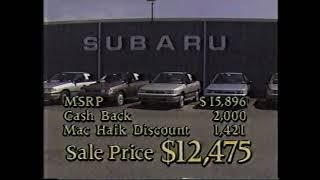 Mac Haik Subaru 1990 Commercial