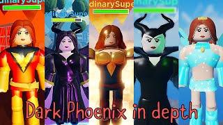 Dark Phoenix skin comparisons/showcase and combos. Heroes online world roblox