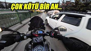 Bariyer İle Araba Arasında Sıkışmak! Kaza geliyorum demez! Türkiye'deki Motorcu Olayları!