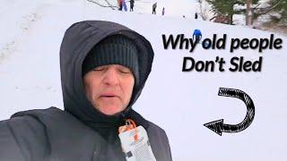 SLEDDING ADVENTURE after a New England Snowstorm. Watch how the professionals do it.