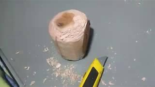 Making a Wooden Ball with a Utility Knife