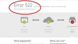 Fix Website is offline-Error 522-Connection timed out in Google chrome and Firefox