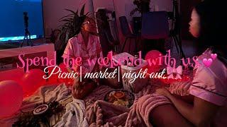 spend the weekend with my friends and I||indoor picnic||prison break market||South African YouTuber