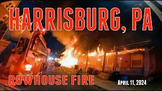 11APR24 Harrisburg, PA - 600 Block of Ross St. 2nd Alarm Rowhouse Fire