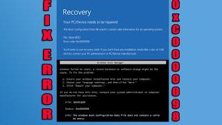 Fix Boot Error 0xC0000098