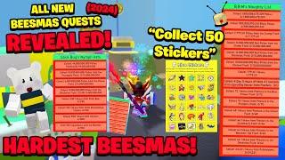 HARDEST BEESMAS YET.. ALL NEW BEESMAS QUESTS REVEALED EARLY! (Bee Swarm Simulator)