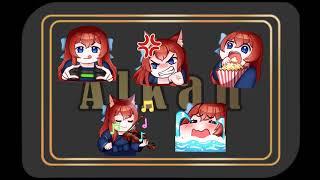 Animated emotes for https://www.twitch.tv/niryna , original art by @hexyraart #animatedemote #live2d