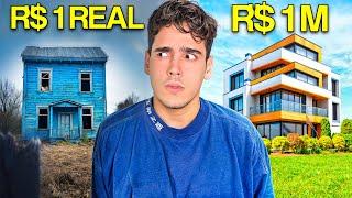 Casa de R$1 VS de R$1.000.000!