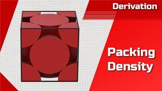 Derivation of the packing density for body-, face-centered and hexagonal close packed lattice