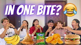 Extreme ONE BITE Challenge || @supriyagurung666 @asvlogs3 @AbishekGurung29