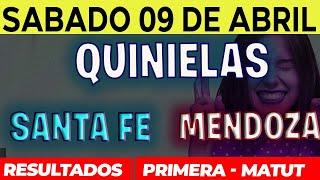 Quinielas Primera y matutina de Santa Fé y Mendoza, Sábado 9 de Abril