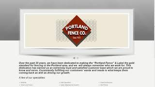 Analysis of Portland Fence Company website